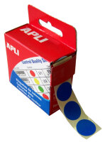 APLI Pastille de signalisation, diamètre: 15 mm, bleu
