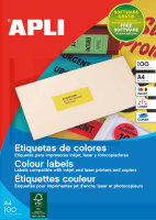 APLI Etiquette dadresse, 70 x 35 mm, jaune fluo