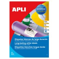 APLI Wetterfeste Folien-Etiketten, 210 x 148,5 mm, weiss