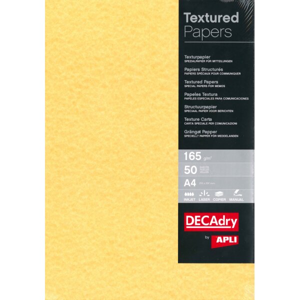 agipa Design-Papier, A4, 165 g qm, Pergament gold