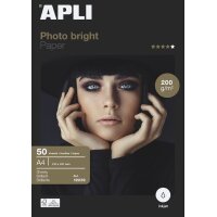 APLI Foto-Papier bright, DIN A4, 200 g qm, hochglänzend