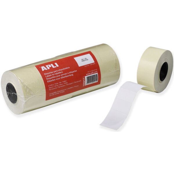 APLI Etiketten für Preisauszeichner, 26 x 16 mm, weiss