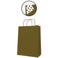 APLI Papiertragetasche - aus Kraftpapier, mittel, gold
