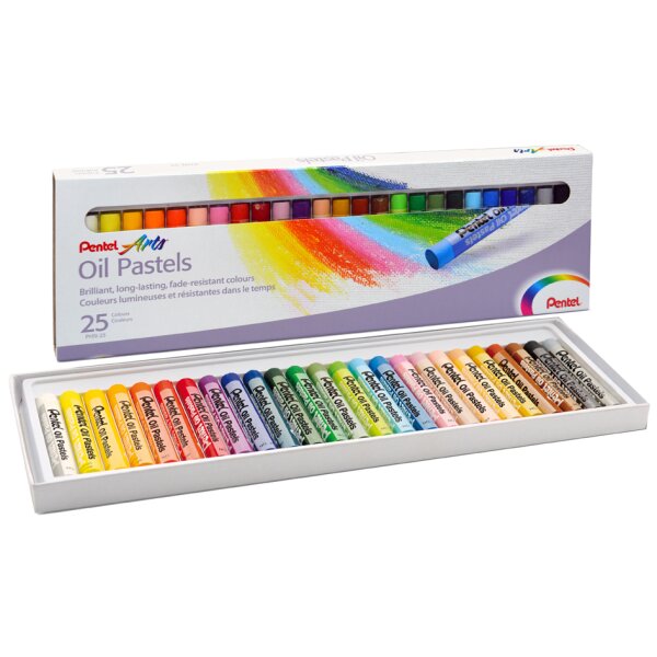 PentelArts Ölpastellkreide PHN4, 25er Kunststoff-Etui