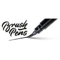 PentelArts Brush Pen Pinselstift, Gehäuse: schwarz grau
