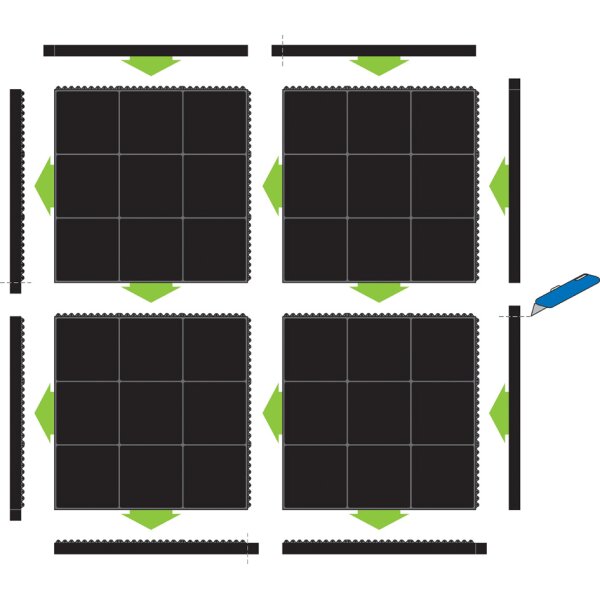 miltex Bande latérale avec coins, mâle