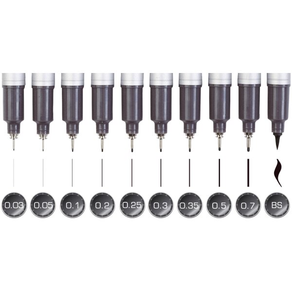 COPIC Fineliner MULTILINER SP, 0,7 mm, schwarz