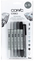 COPIC Kit de marqueurs ciao 5+1, couleurs grises