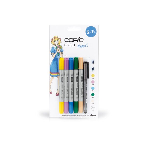 COPIC Marker Ciao 22075556 5+1 Set Manga 1