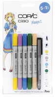 COPIC Kit de marqueurs Hobbymarker ciao 5+1, Manga 1