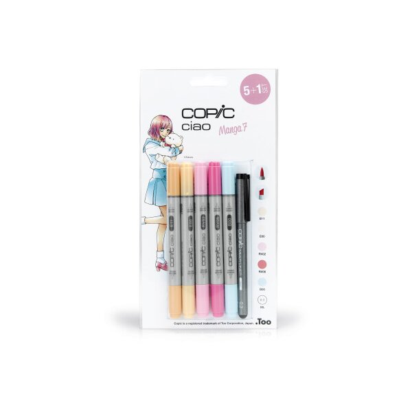 COPIC Marker Ciao 22075564 5+1 Set Manga 7