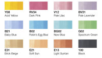 COPIC Marqueur classic, kit de 12 couleurs pastel