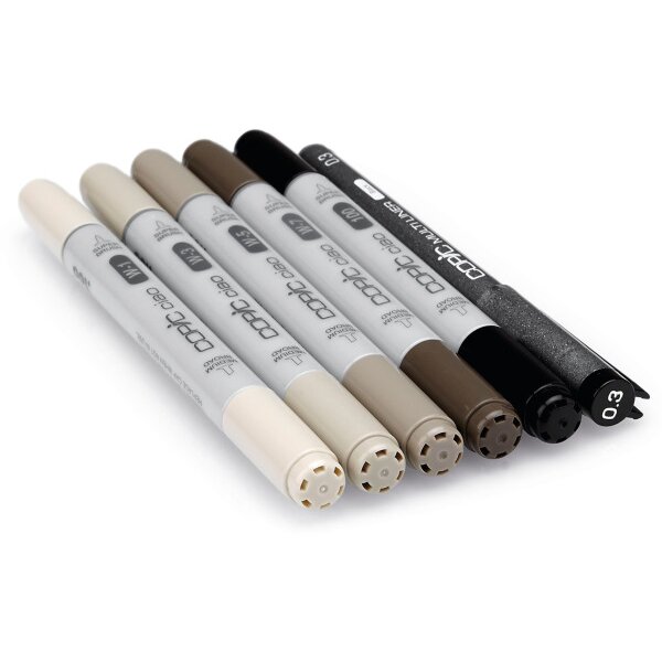 COPIC Marker Ciao 22075565 5+1 Set Warm Grey