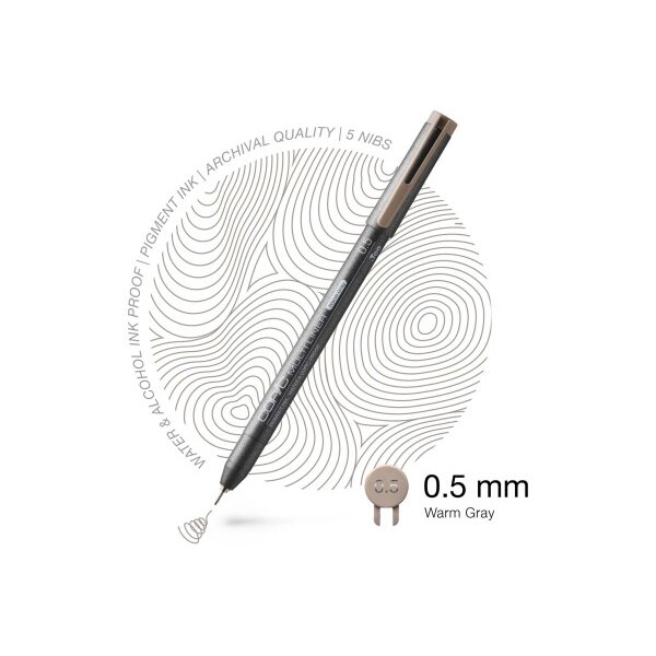 COPIC Multiliner 0.5mm 22075519 warm Grey