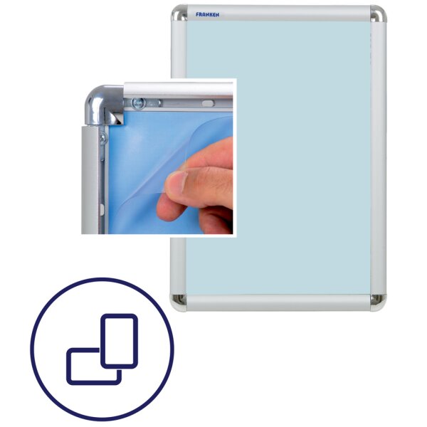 FRANKEN Cadre porte-affiches A4, largeur du cadre: 25 mm