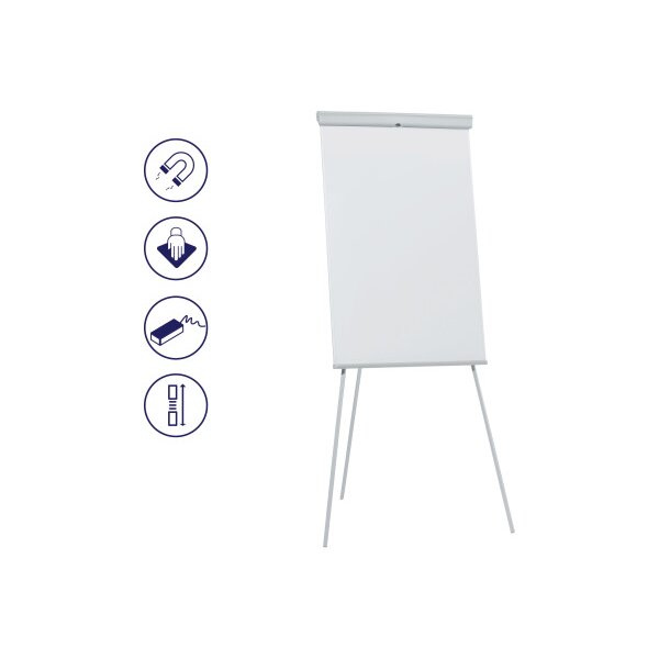 FRANKEN Flipchart X-tra!Line 68x105cm EL-FC20 gris clair tr&eacute;pied