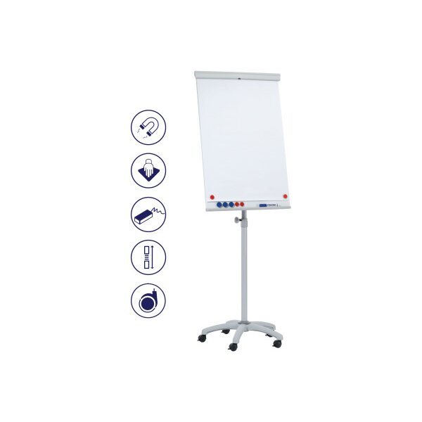 FRANKEN Flipchart X-tra!Line 68x105cm EL-FC31 gris clair mobile