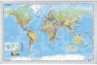 FRANKEN Carte du monde, à fixer, (l)1.380 x (H)880 mm