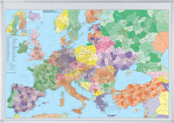 FRANKEN Europakarte, magnethaftend, (B)1.400 x (H)1.000 mm