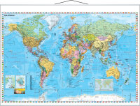 FRANKEN Carte du monde, laminé, (l)1.370 x (H)970 mm