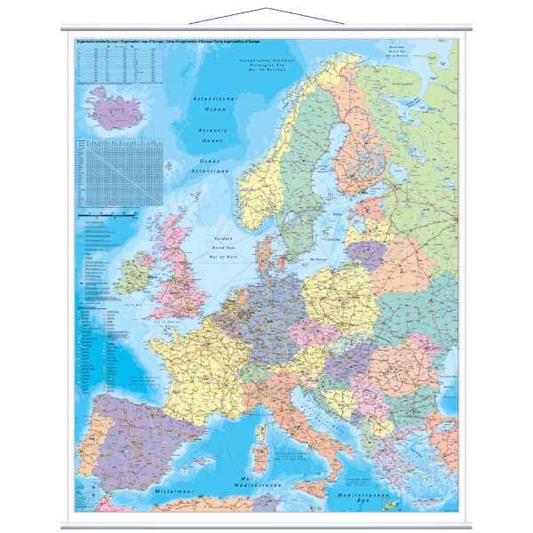 FRANKEN Carte de lEurope, laminé, 970 x 1.370 mm