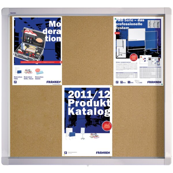 FRANKEN Vitrine ECO pour 4x DIN A4, surface liège