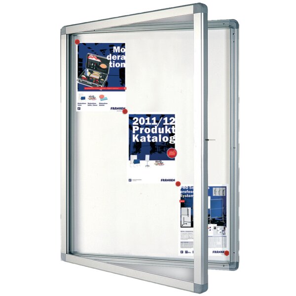 FRANKEN Vitrine daffichage ECO pour 6 x A4, surface métal