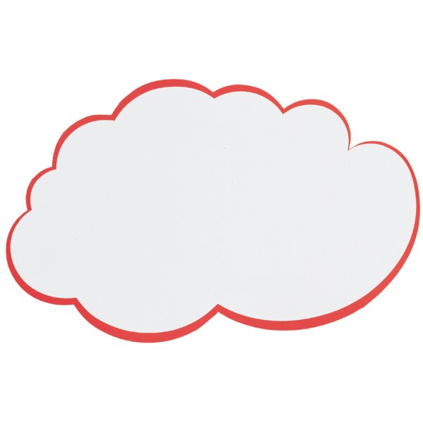FRANKEN Moderationskarte Wolke, 420 x 250 mm, weiss
