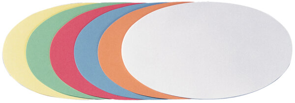 FRANKEN Moderationskarte, Oval, 190 x 110 mm, sortiert