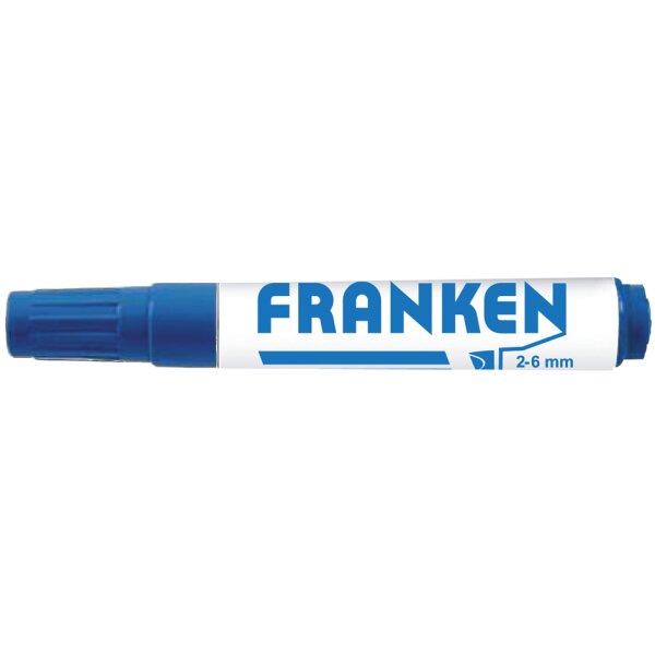 FRANKEN Marqueur pour chevalet, trac&eacute;: 2-6 mm, bleu