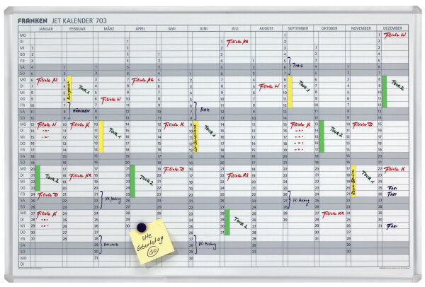 FRANKEN Tableau planning JetKalender, calendrier annuel