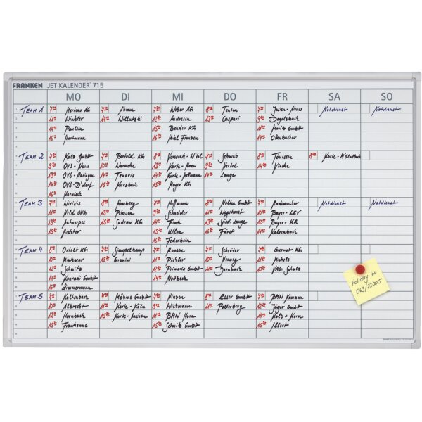 FRANKEN Planungstafel JetKalender, Wochenkalender, 25 Pos., CHF 116.70