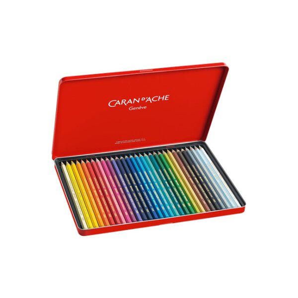 CARAN DACHE Crayon coul. Supracolor 3,8mm 3888.330 ass. boite mét. 30 piece
