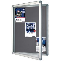 FRANKEN Vitrine daffichage ECO pour 4x A4, dos en feutre