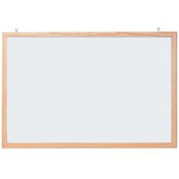 FRANKEN Tableau mural blanc avec cadre en bois, 600 x 400 mm
