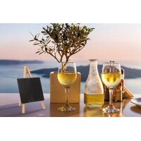 Securit Tisch-Kreidetafel MINI mit Staffelei, mahagoni