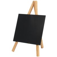 Securit Tisch-Kreidetafel MINI mit Staffelei, mahagoni