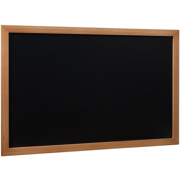 Securit Ardoise murale WOODY, avec cadre en bois, teck
