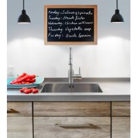 Securit Kreidetafel WOODY, mit Holzrahmen, teak