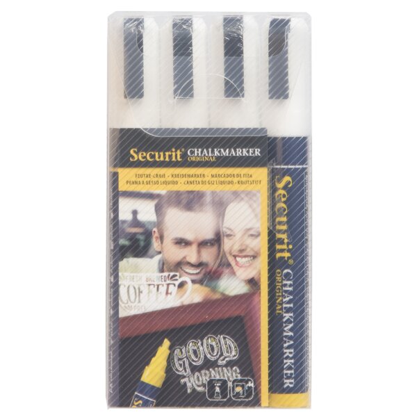 Securit Feutre-craie ORIGINAL MEDIUM, étui de 4