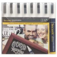 Securit Kreidemarker ORIGINAL MEDIUM, 8er Etui, Grundfarben