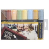 Securit Kreidemarker ORIGINAL LARGE, 8er Etui, Erdfarben