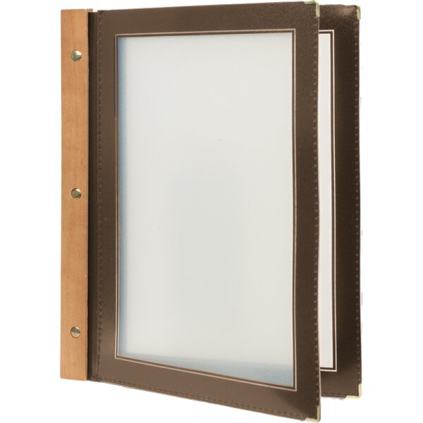 Securit Speisekarten-Mappe WOOD, DIN A4, braun