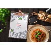 Securit Porte-menu à pince, A4, en bois, marron