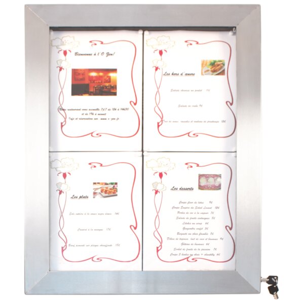 Securit Montant pour vitrine daffichage STAINLESS STEEL
