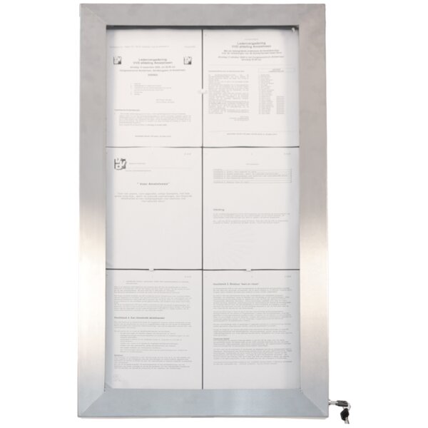 Securit Montant pour vitrine daffichage STAINLESS STEEL