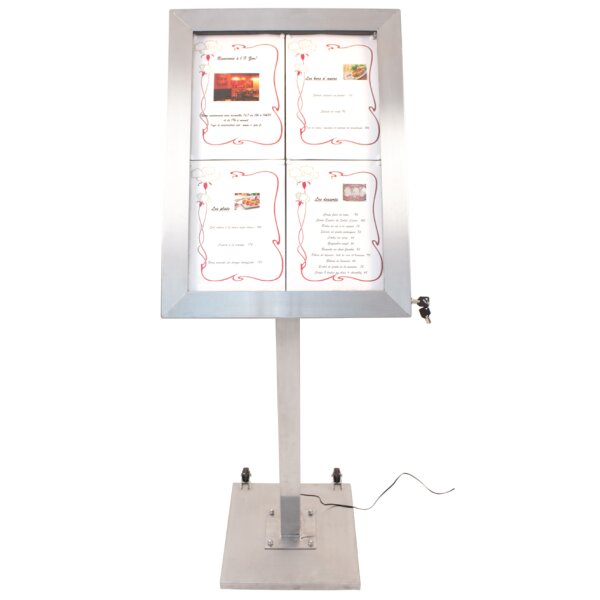 Securit Montant pour vitrine daffichage STAINLESS STEEL