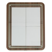 Securit Schaukasten GLASS STAR, 1 x DIN A4 Seite, walnuss