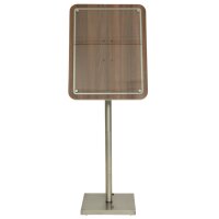 Securit Schaukasten GLASS STAR, 1 x DIN A4 Seite, walnuss