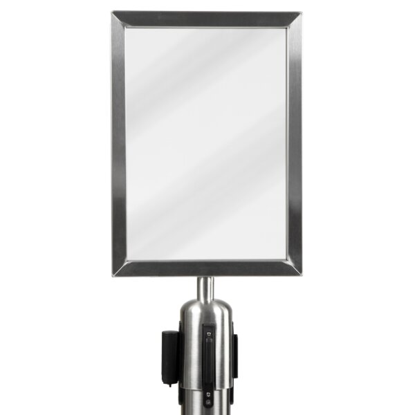 Securit Set de poteau daccueil RETRACTABLE, chrome / noir